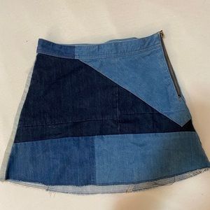 denim miniskirt